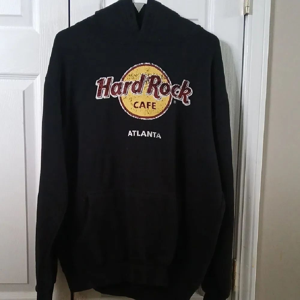 Hard Rock Cafe Atlanta sweatshirt hoodie Sz L EUC